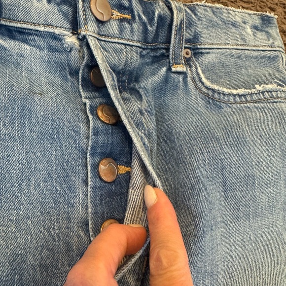 Joes Jeans Skirt Denim Straight Front Slit Maxi Fray Raw Hem 28 - Picture 8 of 12